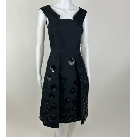 Michael Kors Collection Dresses & Skirts - Michael Kors Collection Black Dress with Floral Sequin